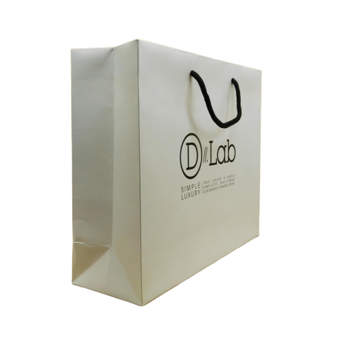 White Paper Gift Bags With Handles For Clothes