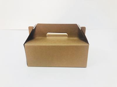 Take Away Food Packaged In Kraft Paper Boxes